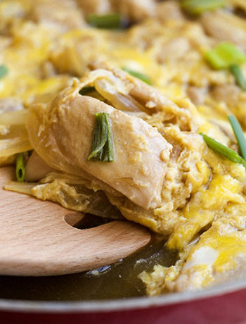 Oyakodon Japanese Chicken and Egg (GF, Oil-Free)