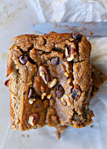 Low-Carb Chocolate Banana Walnut Loaf (GF, Paleo, Oil-Free, Refined Sugar Free)