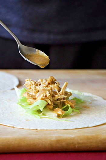 Skinny Pulled Orange Chicken (Paleo, GF, Oil-Free)