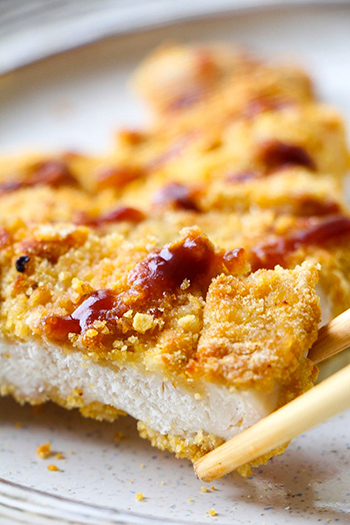 30-Minute Baked Japanese Chicken Katsu (GF, Oil-Free)