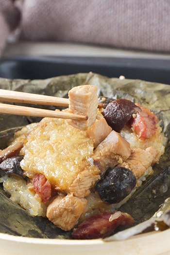Gluten Free Lo Mai Gai 糯米鸡 (Step by Step)