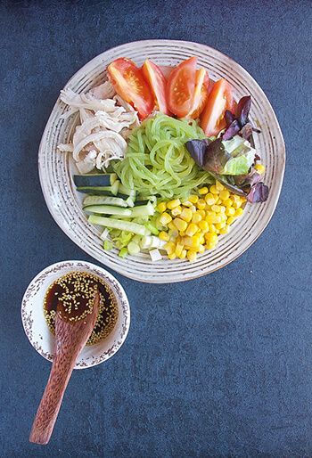 Hiyashi Chuka (made with Shirataki Noodles)