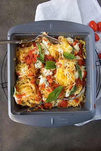 Baked Spaghetti Squash Lasagna (GF + Vegan)