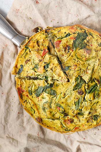 Crustless Tofu Quiche (Vegan, Oil-free)