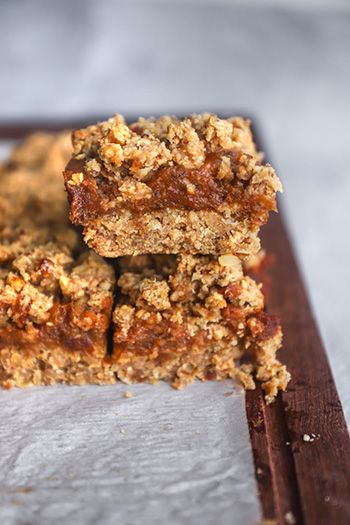 Gluten Free & Vegan Date and Walnut Oat Bars